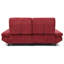 Lit convertible, tissu chenille, construction robuste, réglable, lit gigogne escamotable 3 en 1 bordeaux avec pour salon / bureau / appartement,-2010260899