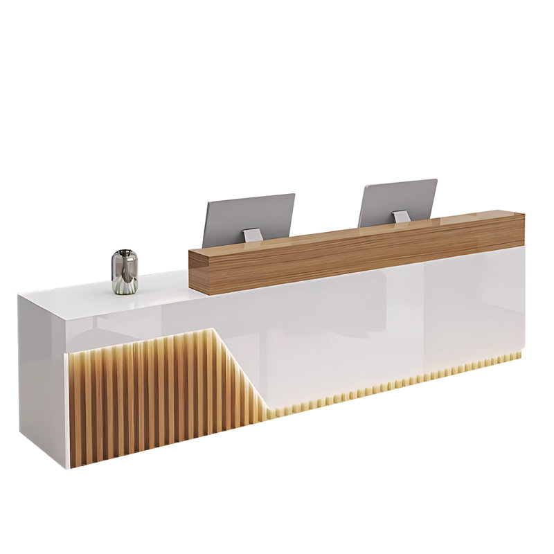 Bureau de réception Salon avec éclairage DEL, plateau à clavier et verrouillable pour salon