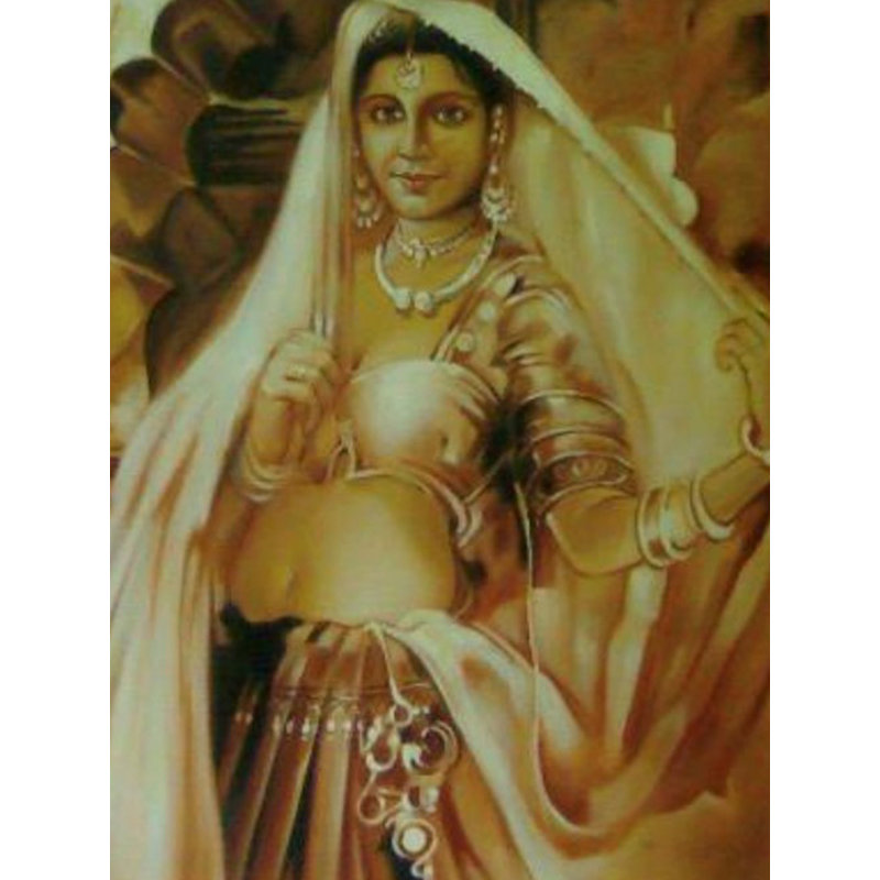 Danse du Rajasthan | Huile sur toile | Par Dinesh Kumar