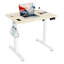 Bureau électrique debout à hauteur réglable ， 32 x 23,6 pouces Board avec planche d'épissure Lock Verrouillage enfant et fonction mémoire, beige-122057581-129105984