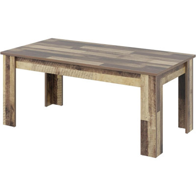 Table de salle à manger 63 "pour 4-6 personnes, table de salle à manger rectangulaire en bois rustique pour petits espaces ou appartements