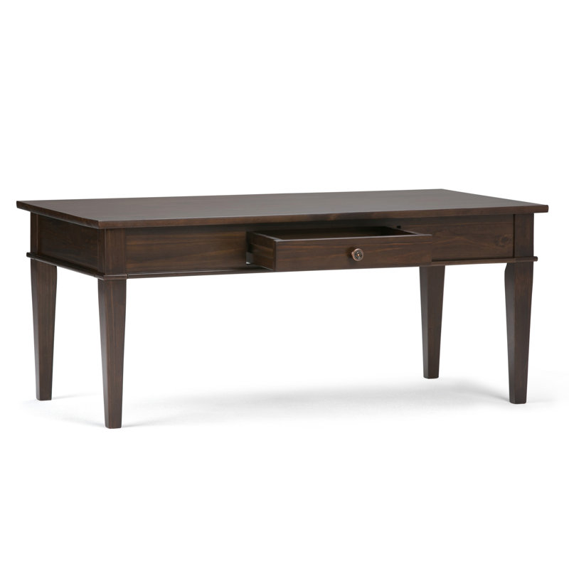 Table basse transitionnelle en bois massif l 44 po Carlton