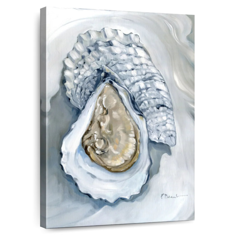 Brampt Oysters Close Up I White, 39" H x 26" W