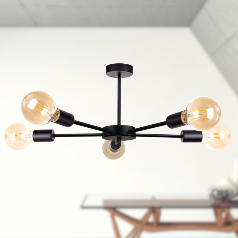 Iberia Flush Mount, Black