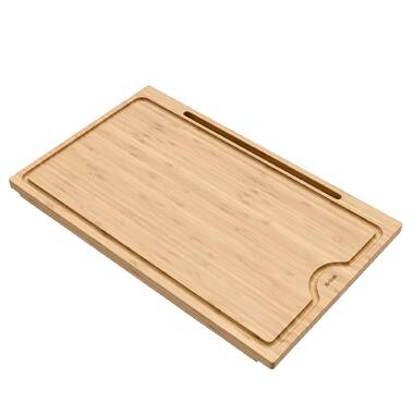 Home Basics Dual Sided Plastic Cutting Board with Non-Slip Edges