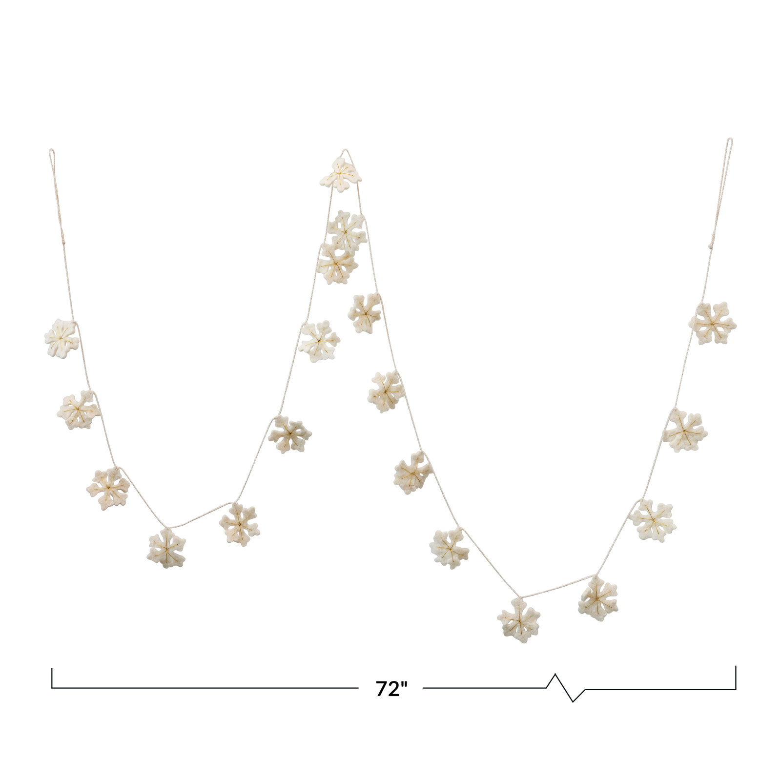 Sandroyd 6' White Figurine Novelty Garland