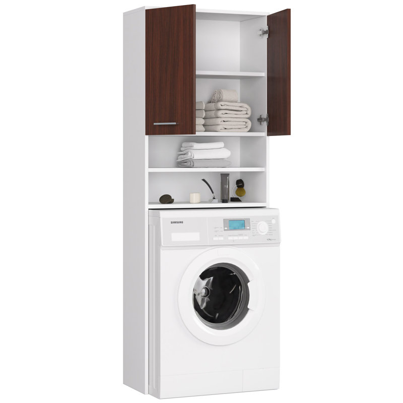 Elfgund Bathroom Cabinet, White/Wenge