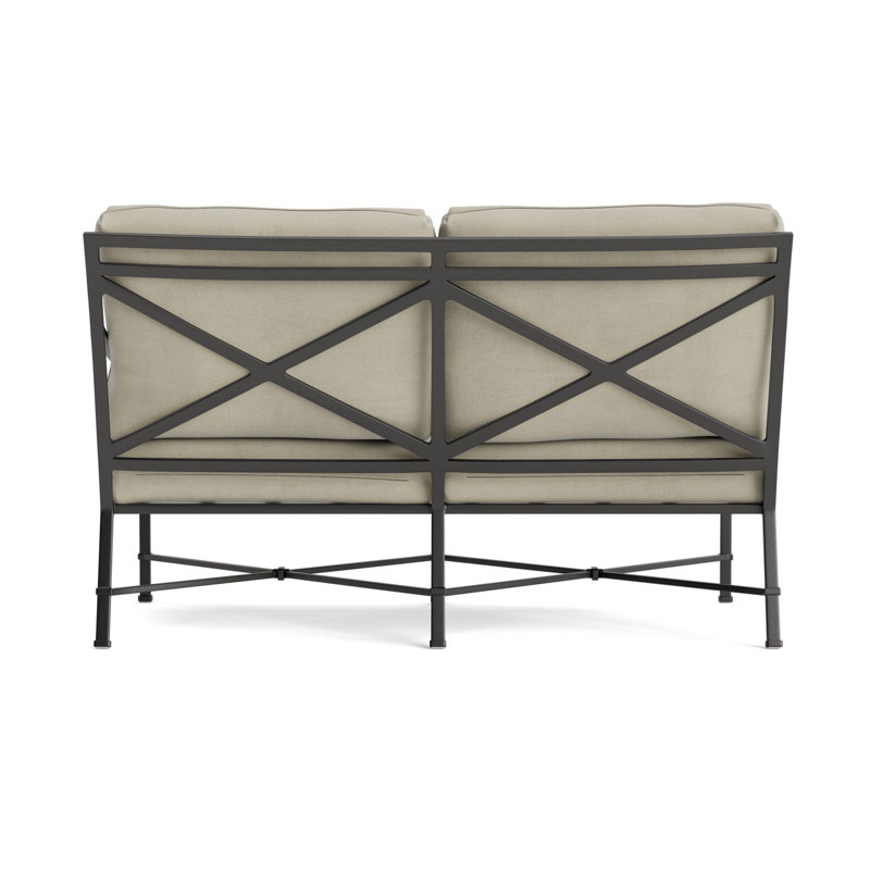 Venetian Outdoor 2 - Seat Loveseat, Fusion Moccasian, Textured Pewter
