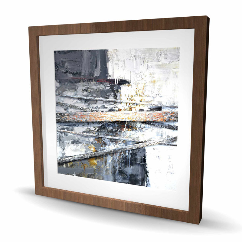 Texturized Paint Splashing Stripes - Abstract Office Print