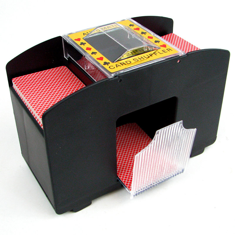 Mélangeur de cartes automatique - Distributeur de cartes à 4 jeux à piles - Pour les accessoires de jeux de nuit et de jeux de casino par Trademark Poker