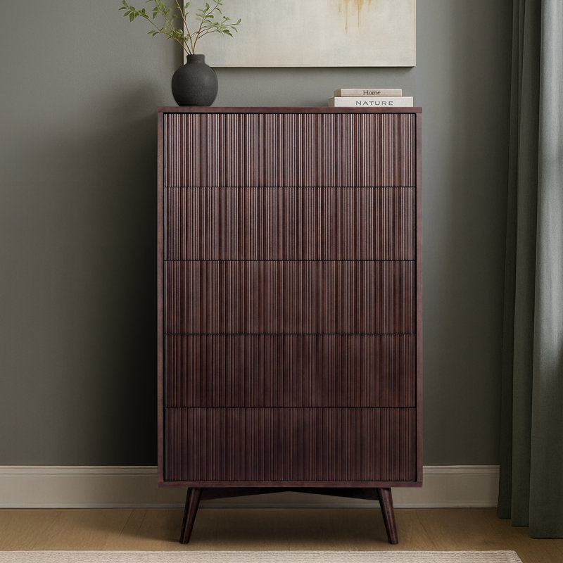 Commode 5 tiroirs Tremolo, Espresso