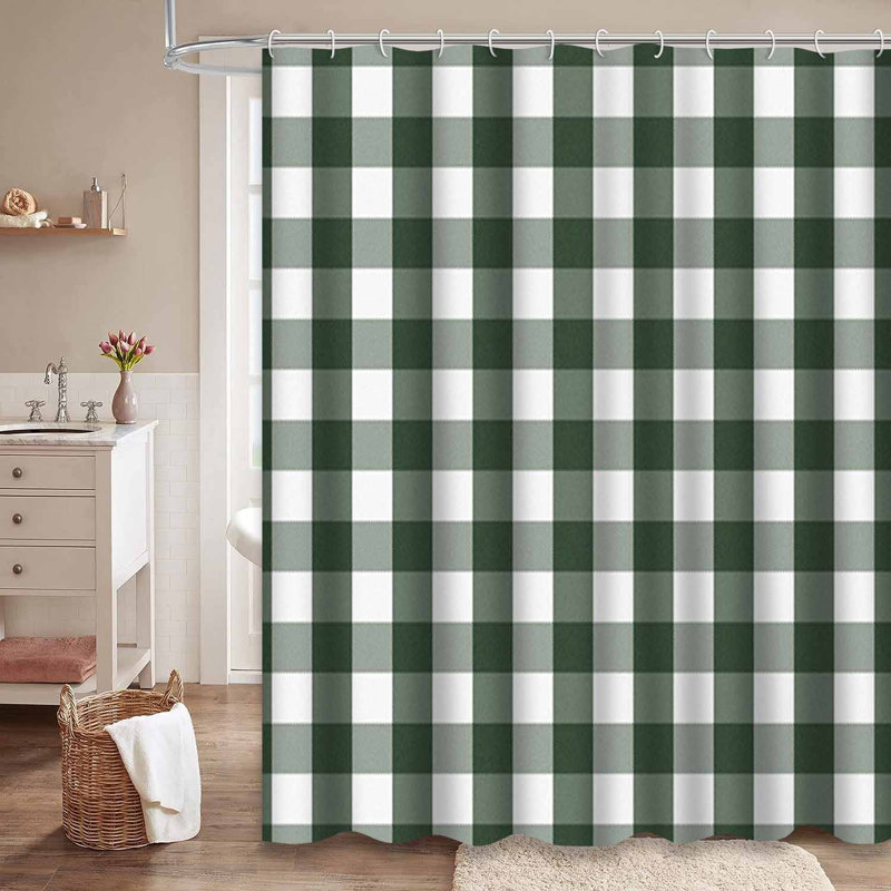 Rideau de douche Plaid, L 72 po x l 84 po