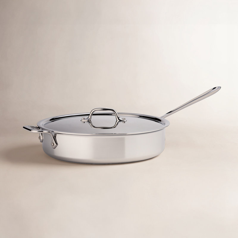 Sauteuse en acier inoxydable avec couvercle D3, 5 pintes