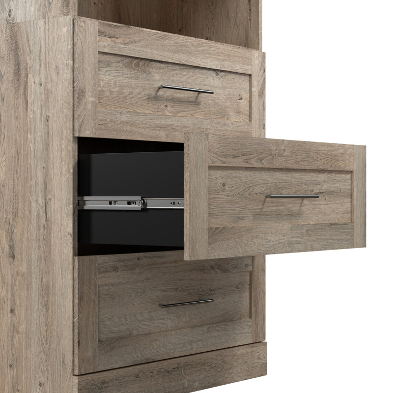 Organisateur de garde-robe l 72 po Arlex, Brun rustique
