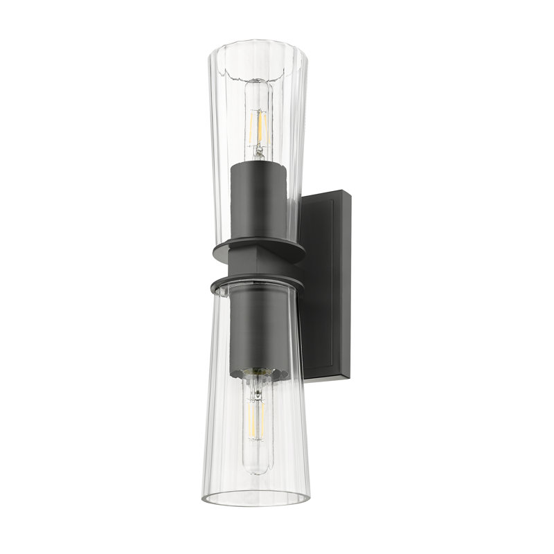 Esma 2 Light Wall Sconce, Matte Black