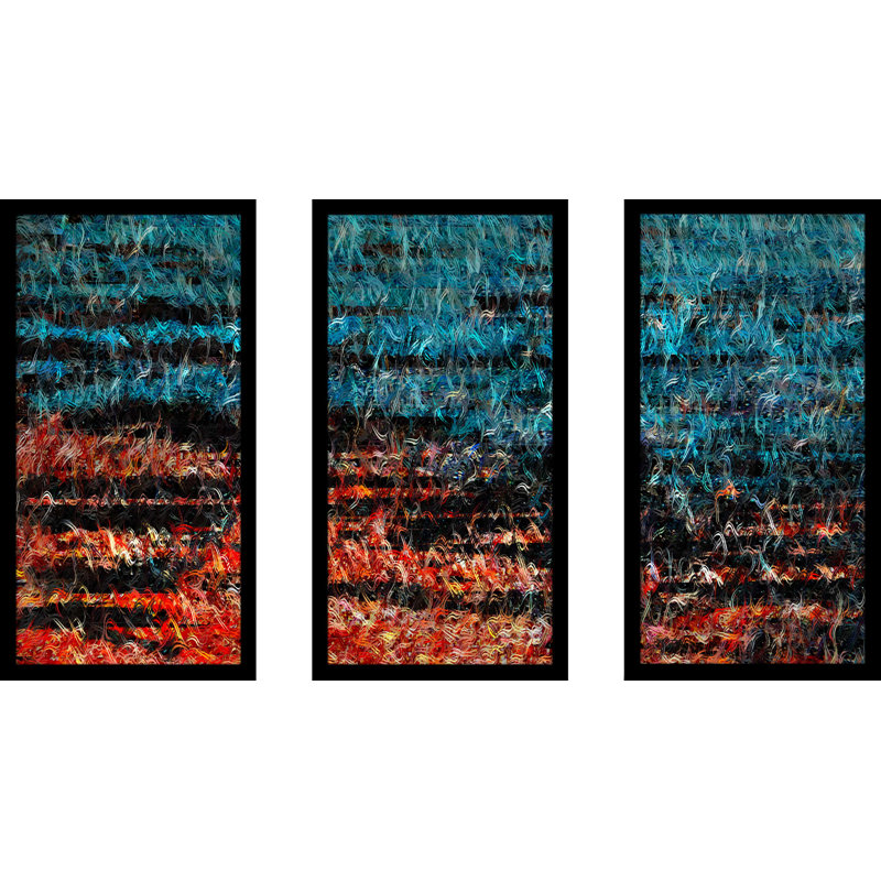 " Luke 3:16 Holy Spirit And Fire " by Mark Lawrence 3 - Pieces, 33.5" H x 52.5" W x 1" D