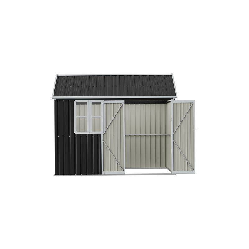10 x 8FT Outdoor Metal Apex Roof Garden Storage Shed