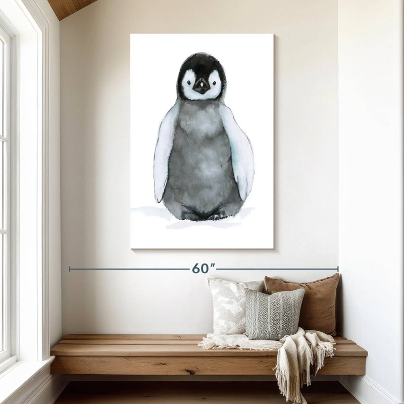 Illustration de bébé pingouin, H 48 po x l 32 po