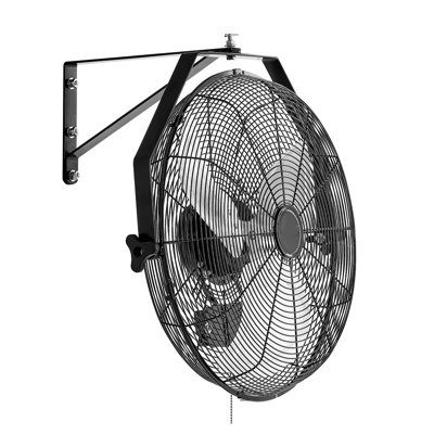 Ventilateur mural industriel 18 pouces - Ventilateur de refroidissement pour garage et atelier en métal haute vitesse 4000 CFM avec 3 vitesses et inclinaison réglable