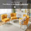 Ensemble de salon configurable en velours 3 pièces Leona-1824284056
