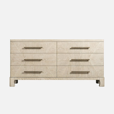 Wide 6 Drawer Bedroom Dresser – Wood Storage Chest - Light