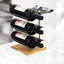 Modern 3 Bottle Tabletop Wine Rack - Black Metal Freestanding Wine Bottle Holder for Kitchen, Dining Room and Bar