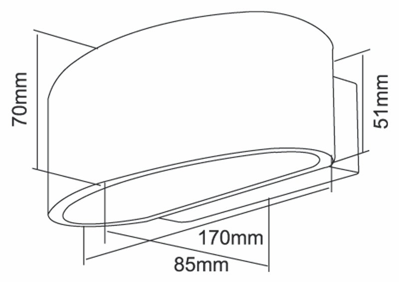 Arietis Aluminium Up & Downlight, Black