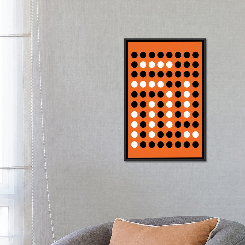 Albree Modern Candy Corn Trail, impression sur toile, H 26 po x l 18 po x P 1,5 po, Toile avec cadre noir, Pas de tapis