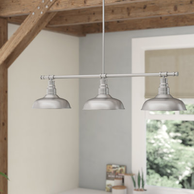 Luminaire suspendu linéaire à 3 lumières pour îlot de cuisine Caryn