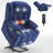 Up To 350 LBS Chenille Power Lift Recliner Chair, Heavy Duty Motion Mechanism With 8-Point Vibration Massage And Lumbar Heating, USB And Type-C Ports, Stainless Steel Cup Holders-1621255900