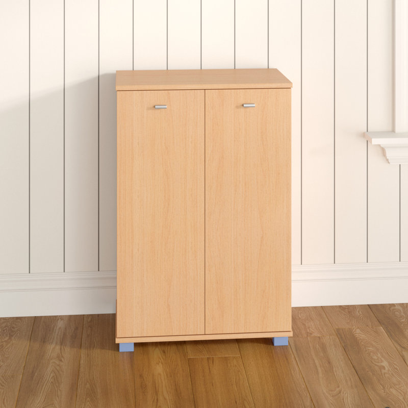 12 Pair Shoe Storage Cabinet, Natural