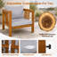 Fauteuil de jardin en bois avec coussins-98632634