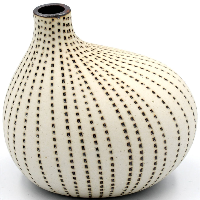 Banyon Handmade Porcelain China Table Vase, Brown