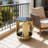 Modern Luxury Round Glass End Table,2-Tier Tempered Glass Side Table with Stainless Steel Frame -1629957861