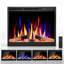 Foyer électrique intelligent encastré mural de 91 cm (36 po), contrôle via application Wi-Fi Alexa, plusieurs modes sonores, couleur et vitesse de flamme réglables, options de bûches et de cristaux pour la décoration intérieure.