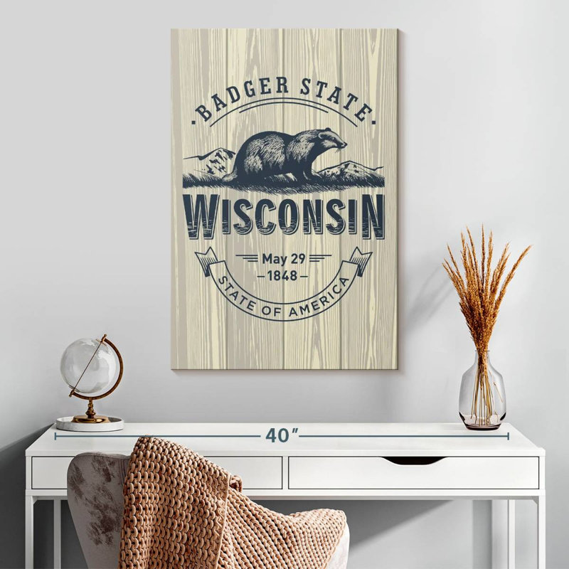 Aime Wisconsin Badgers, 30" H x 20" W