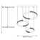3 - Light Unique / Statement Modern Linear LED Chandelier