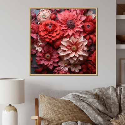" Red Zinnias Symbolic Blooms "
