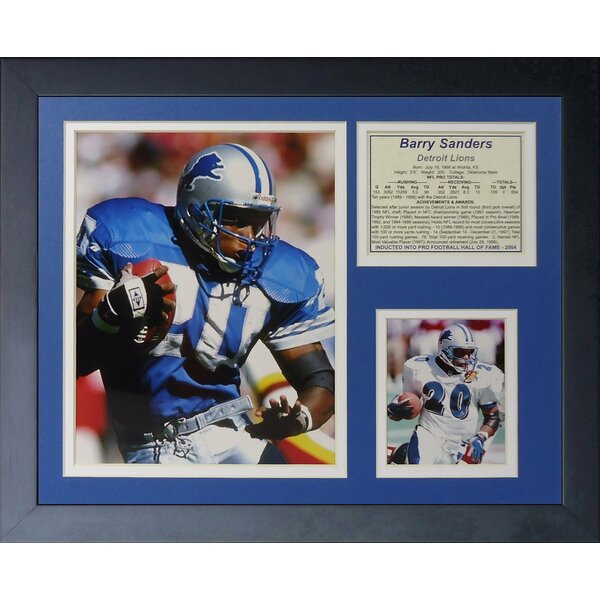 Legends Never Die Barry Sanders Home Framed Memorabilia