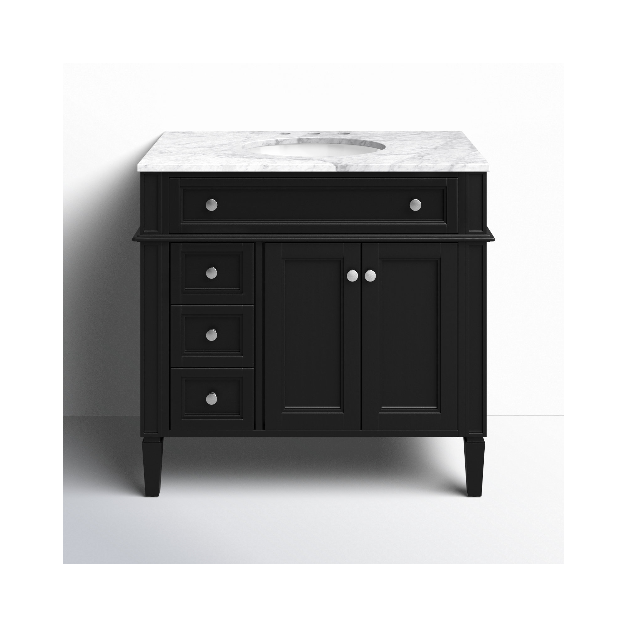 Rivers 36'' Single Bathroom Vanity, Black