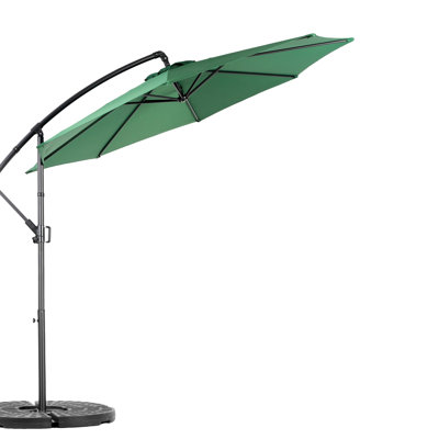 Parasol de marché suspendu de 10 pi avec réglage facile de l'inclinaison, abat-jour en polyester, 8 nervures pour la cour arrière (parasol de patio) Best Choice Products