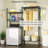 Over Washer Towel Storage Shelf - Adjustable Shelves And Hooks