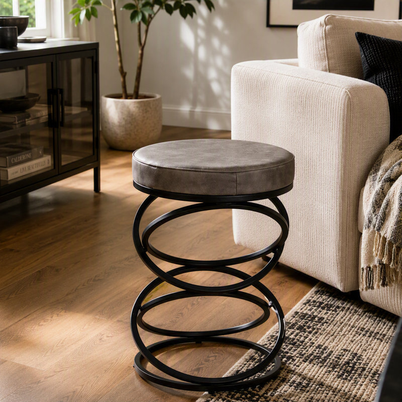 Tabouret de bar 30 po Red Barrel Studio® Traun, gris, Gris, Tabouret de comptoir (siège d'une hauteur de 24 p