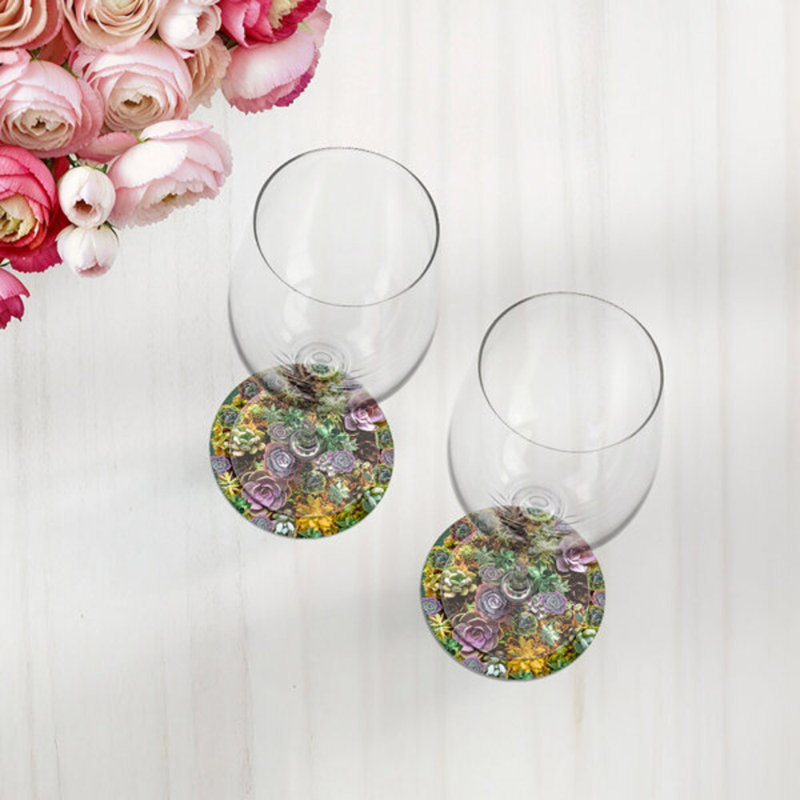 Sous-verres Succulents Evergreen, Evergreen