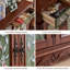 Banc de rangement en bois manufacturé brun