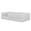 Lit tapissier en laine, structure de lit de jour doux avec garde-corps pour chambre d'enfants adultes-131080969