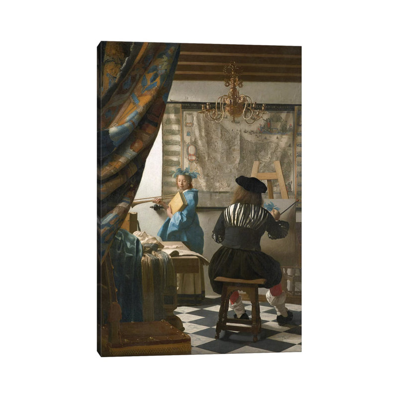 The Art Of Painting (Painter In His Studio), C.1665-66 by Johannes Vermeer - Wrapped Canvas Painting