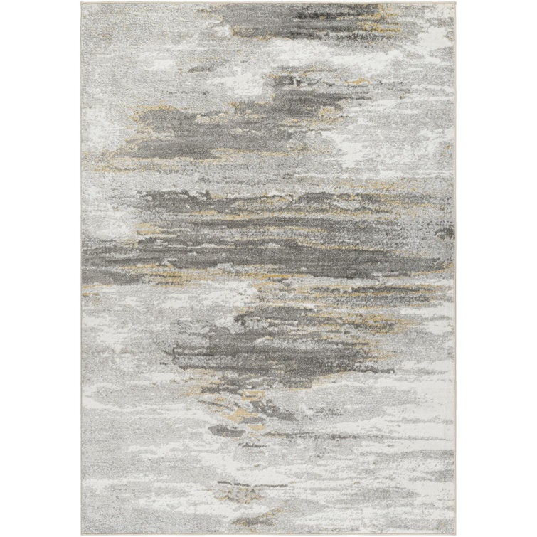 Davide Abstract Dark Gray Area Rug