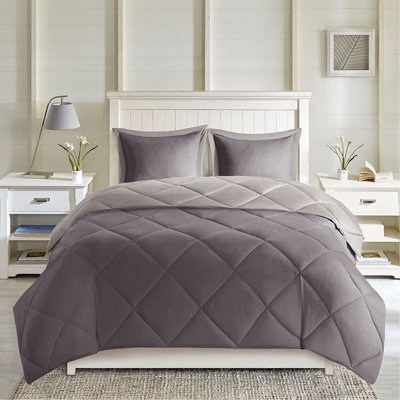 Ensemble d'édredon réversible en duvet synthétique pour lit simple / simple XL 3M Scotchgard