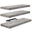 Tablette flottante en bois massif 3 pièces Makalani, gris-757134634-757134625